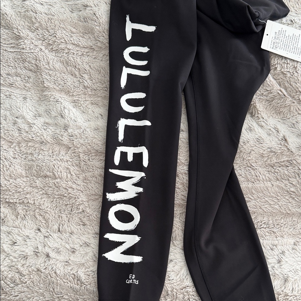 lululemon athletica Ed Curtis Wonder Train Black Leggings 25”